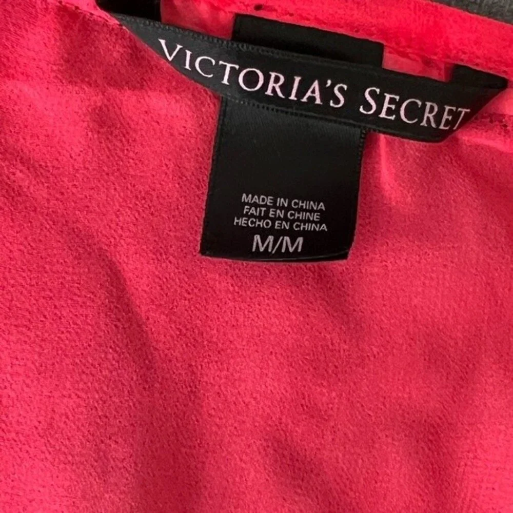 Victoria's Secret Babydoll Robe SZ M Babydoll Pink Melon satin ribbon tie Rare